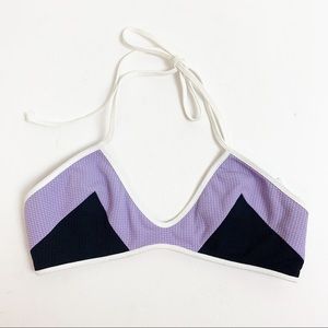 NWT Marysia Swim Halter Banded Kapalua Bikini Top